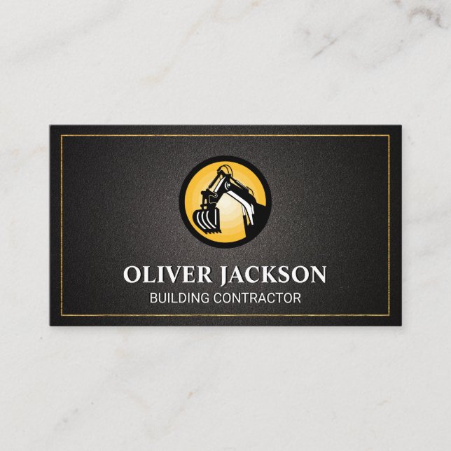 Construction Vehicle Logo | Property Development Business Card (Front)