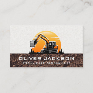 Construction Vehicle Operator Business Card