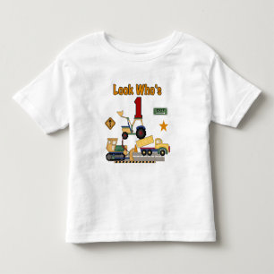Construction Vehicles 1st Birthday Tshirts