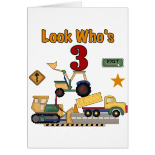 Construction Vehicles 3rd Birthday Tshirts