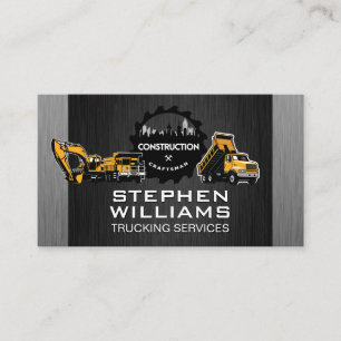 Construction Vehicles   Craftsmen  Business Card