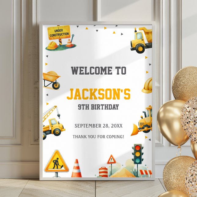 Construction Vehicles Dump Truck Welcome Sign (Creator Uploaded)