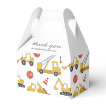 Construction Vehicles Party Favor Box