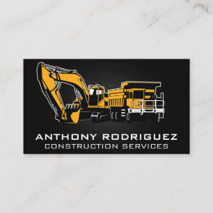 Construction Vehicles   Property Developers Business Card