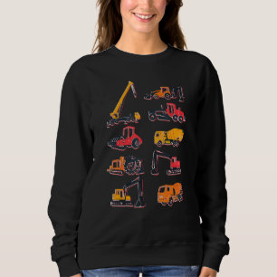 Construction Vehicles Truck Boy See You Later Exca Sweatshirt