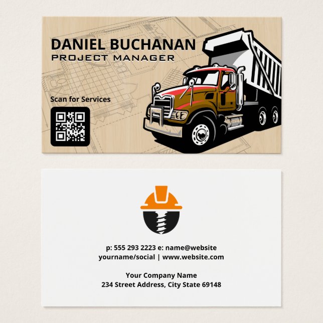 Construction Work Truck | 18 Wheeler (Front & Back)