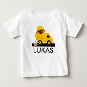 Construction Work Zone Birthday Shirt, Sibling Baby T-Shirt