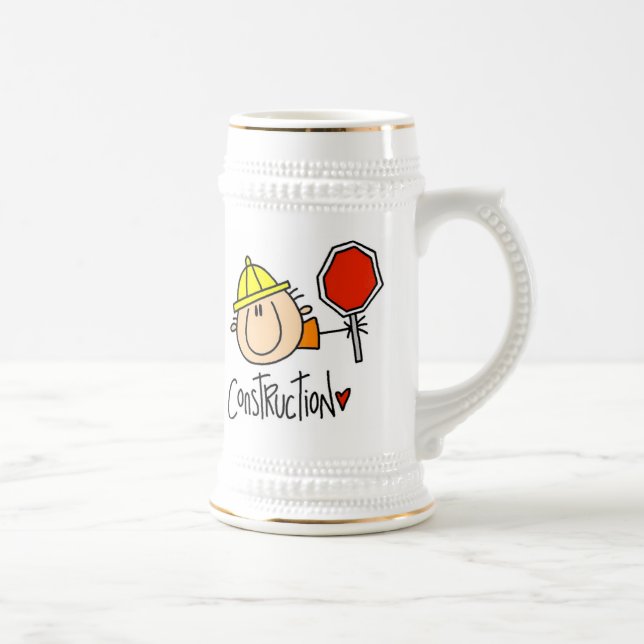 Construction Worker Beer Stein (Right)