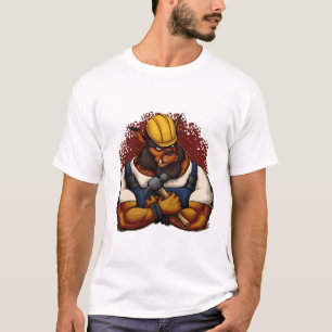 Construction Worker Bugbear Artistics POD T-Shirt