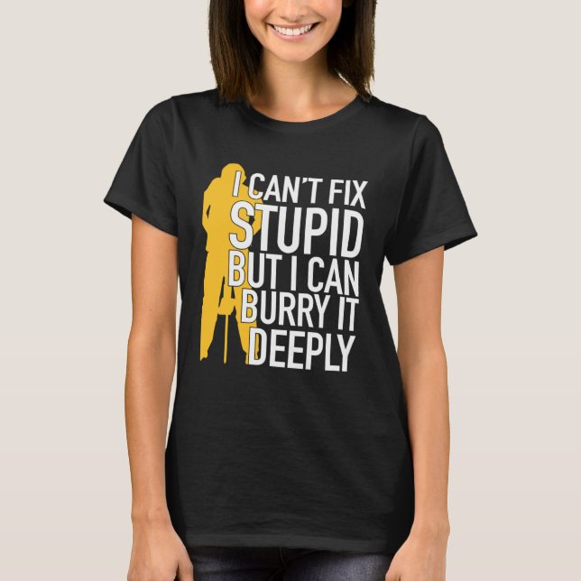 Construction Worker & Builder Work Accessory T-Shirt (Front)