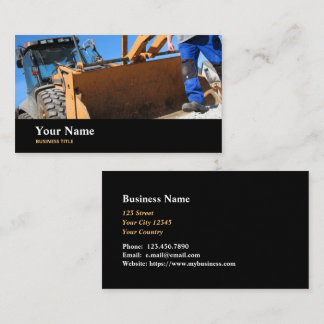 Construction Worker Business Card