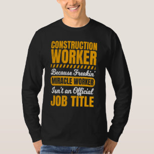 Construction Worker Contractor Hard Hats Construct T-Shirt