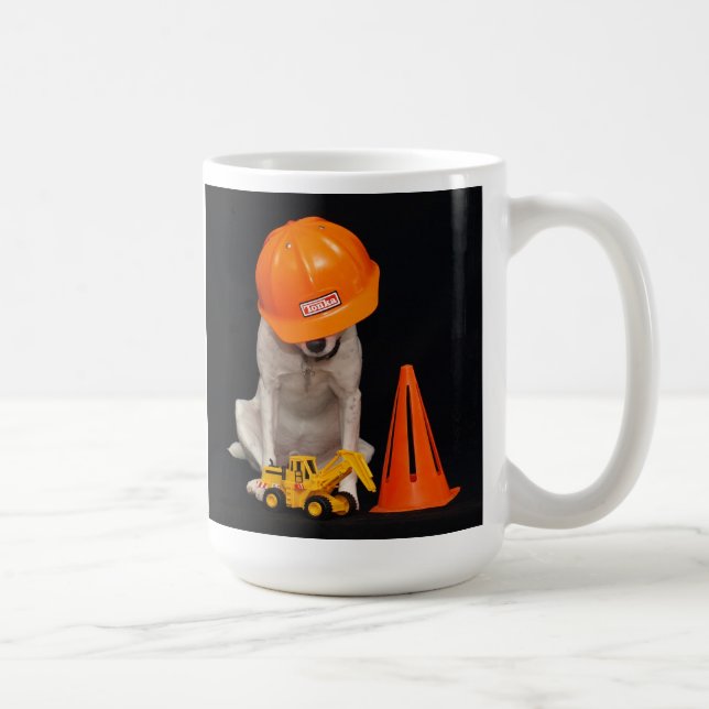 Construction Worker Dog Coffee Mug (Right)