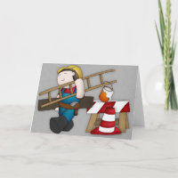 Construction Worker Father's Day Greeting Card