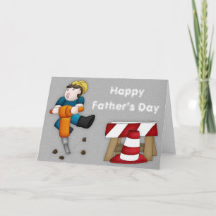 Construction Worker Father's Day Greeting Card 3