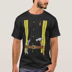 Construction Worker Halloween Costume For Boys Kid T-Shirt