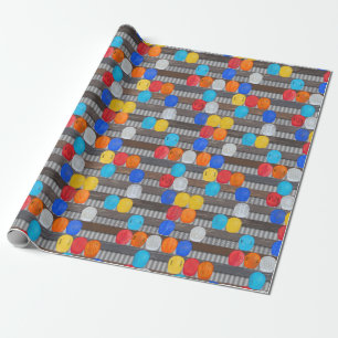 Construction Worker Hard Hats Wrapping Paper