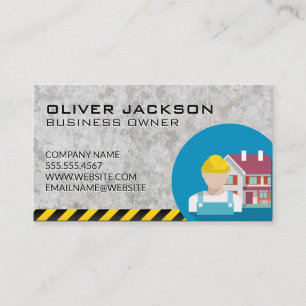 Construction   Worker   Home Builder Business Card