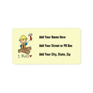 Construction Worker I Build T-shirts and Gifts Label