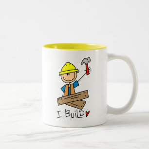 Construction Worker I Build T-shirts and Gifts Two-Tone Coffee Mug