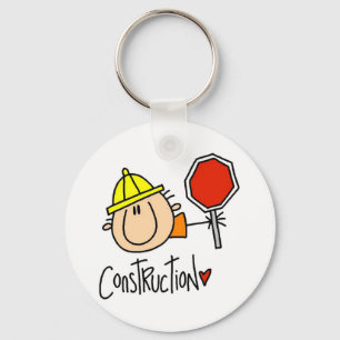 Construction Worker Keychain