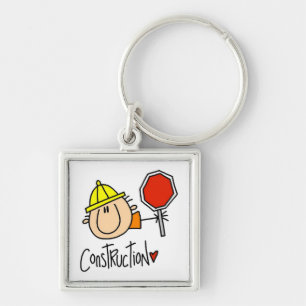 Construction Worker Keychain