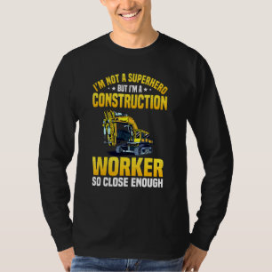 Construction Worker Labourer Contractor Hard Hats T-Shirt