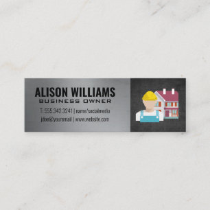 Construction Worker Mini Business Card