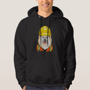 Construction Worker Pomeranian Laborer Animal Pet  Hoodie