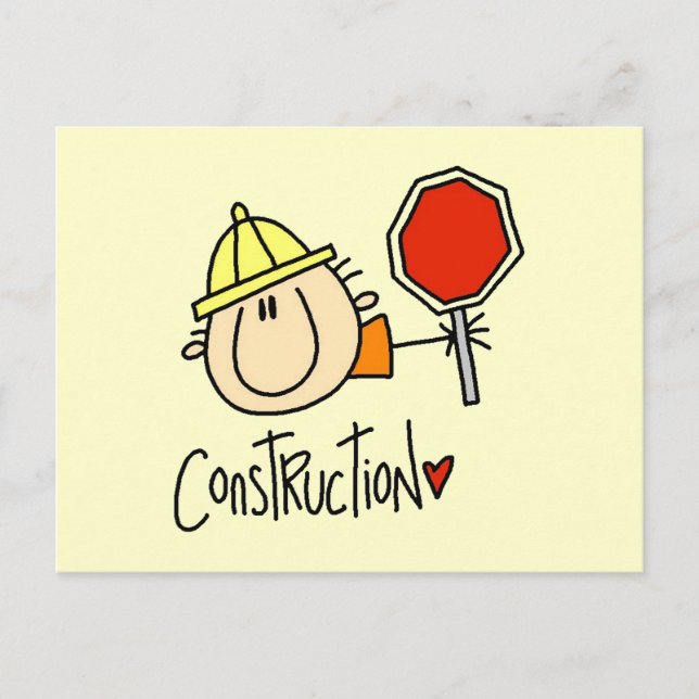Construction Worker Postcard (Front)