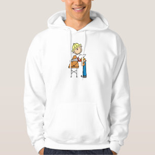 Construction Worker Sawing Lumber Gifts Hoodie