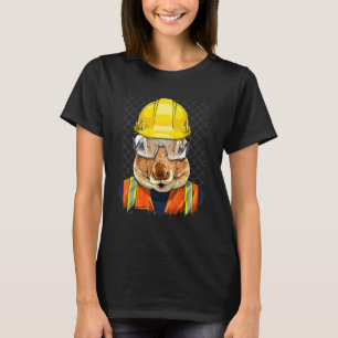 Construction Worker Squirrel Laborer Animal Squirr T-Shirt