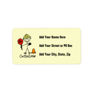 Construction Worker Stick Figure Label