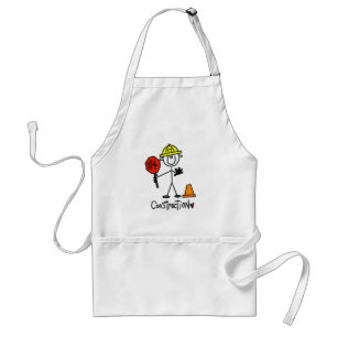 Construction Worker Stick Figure Standard Apron