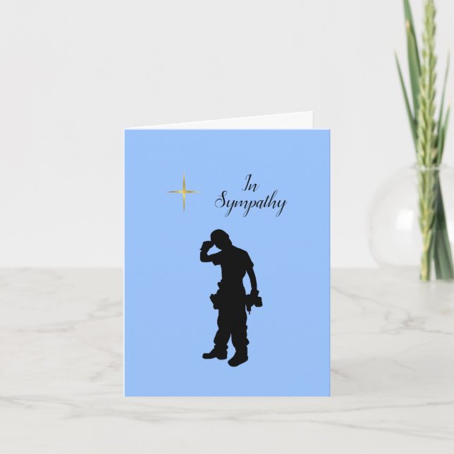 Construction Worker Sympathy Card (Front)