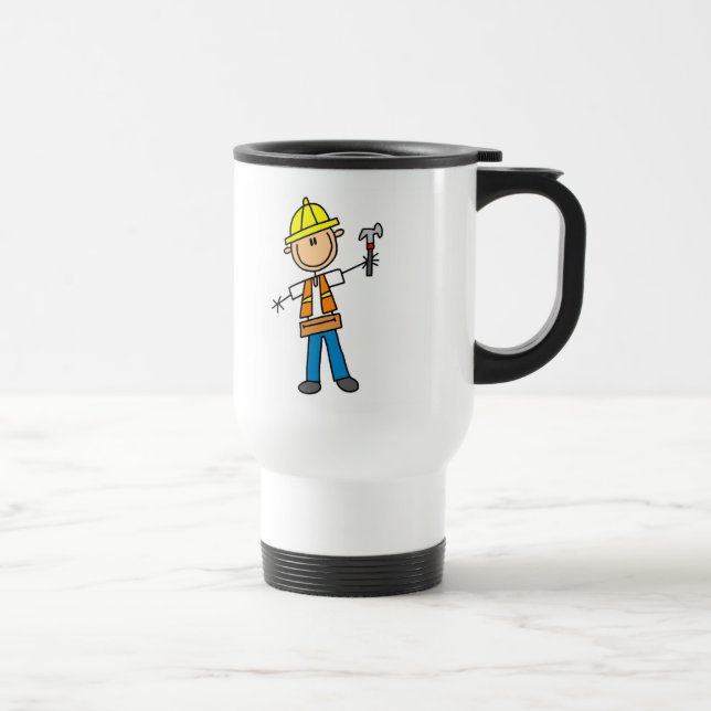 Construction Worker with Hammer Mug (Right)