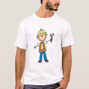 Construction Worker with Hammer T-Shirt
