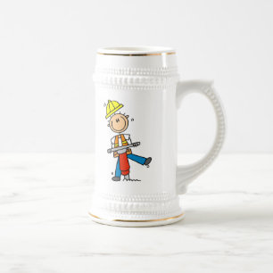 Construction  Worker With Jack Hammer Gifts Beer Stein