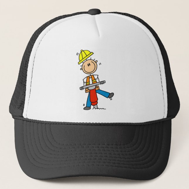Construction Worker with Jack Hammer Trucker Hat (Front)
