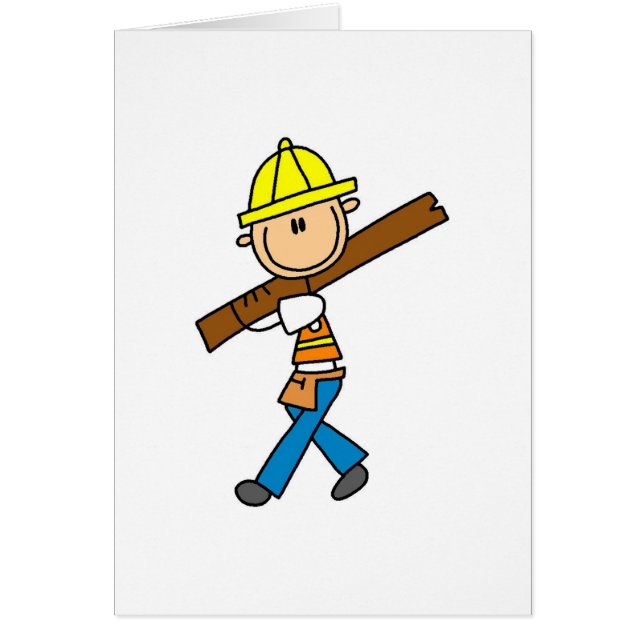 Construction Worker with Lumber (Front)