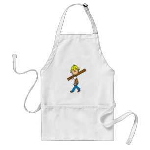 Construction Worker with Lumber Standard Apron