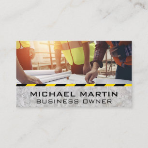 Construction Workers Architect Engineers Business Card