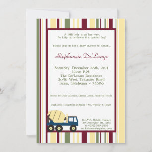 Construction Zone Baby Shower Invitation