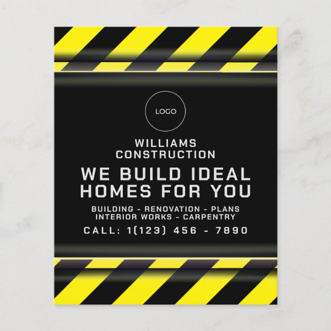 Construction zone inspired  flyer (Front)