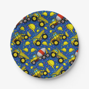 Construction Zone Paper Plates