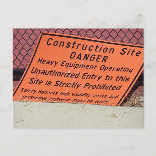 Construction Zone Postcard (Front)
