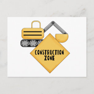 Construction Zone Tshirts and Gifts Postcard