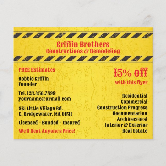 Constructions Flyers (Front)