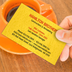Constructions Handyman Business Card