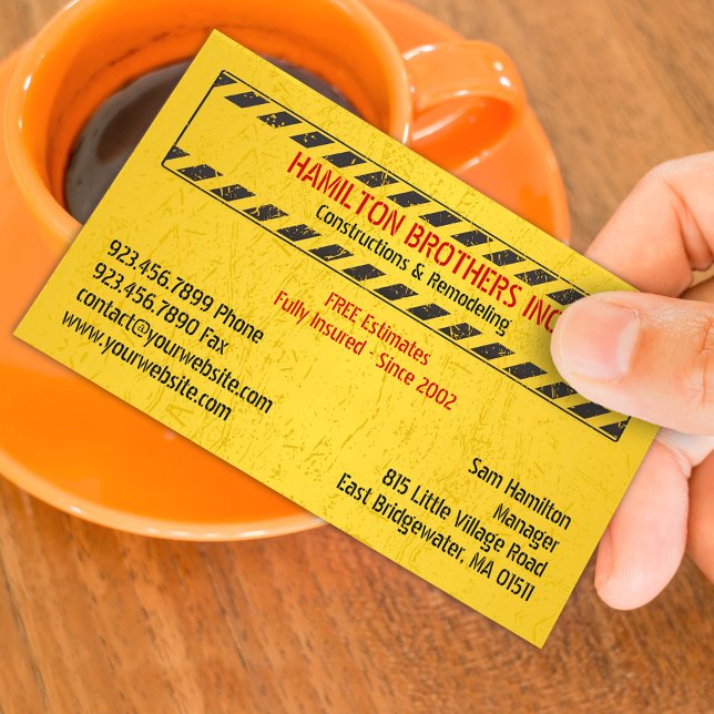 Constructions Handyman Business Card (Creator Uploaded)